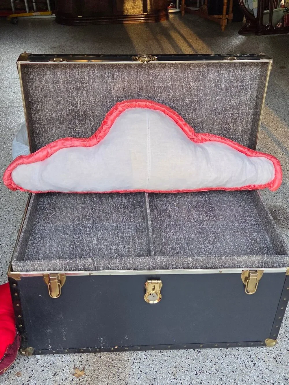 Vintage Pink Satin Decorative Pillow